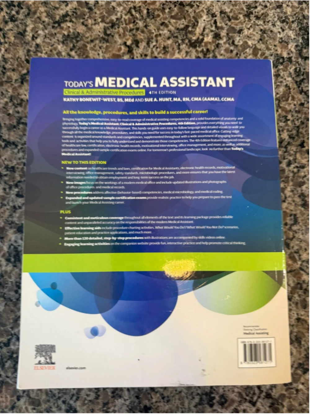Elsevier Today's Medical Assistant Textbook One Size Blue Green